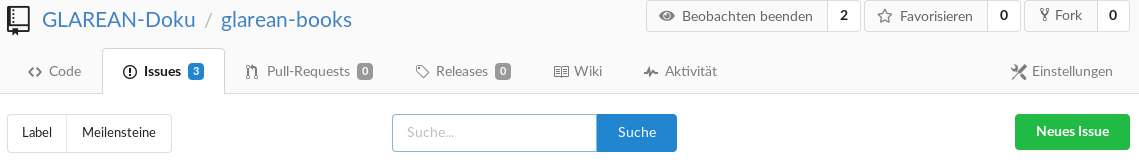 GLAREAN-Git Issue Tracker